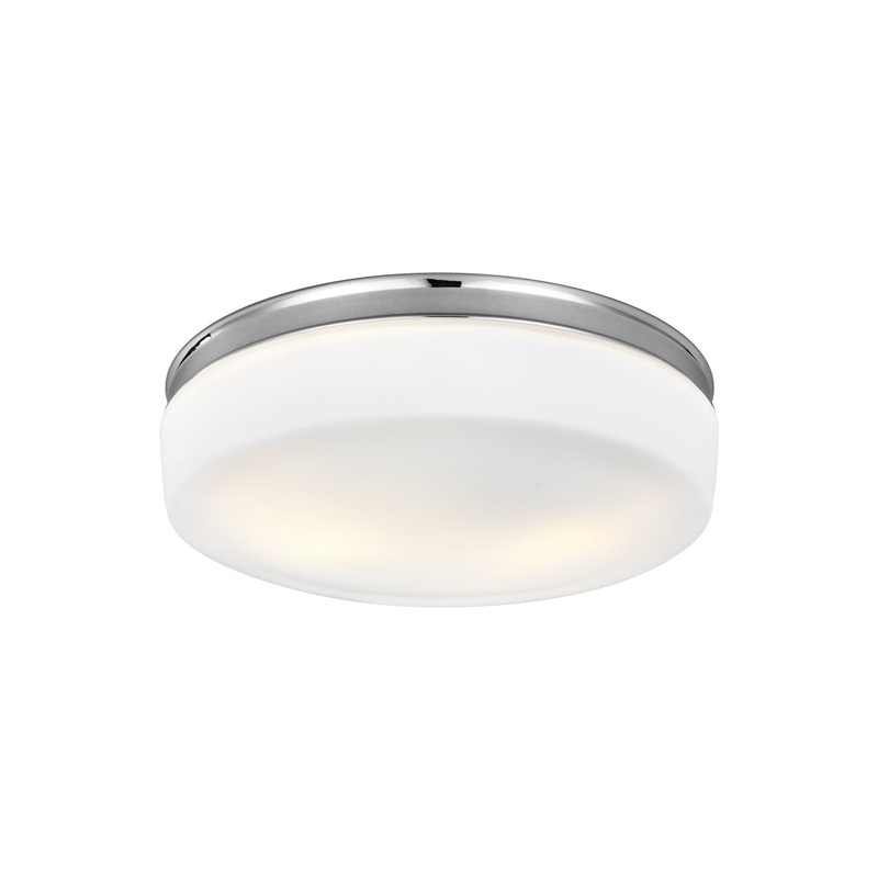 Visual Comfort Studio FM504CH Issen Two Light Flush Mount, Chrome