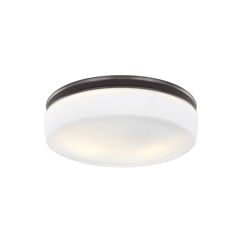 Visual Comfort Studio FM504ORB Issen Two Light Flush Mount, Oil Rubbed Bronze