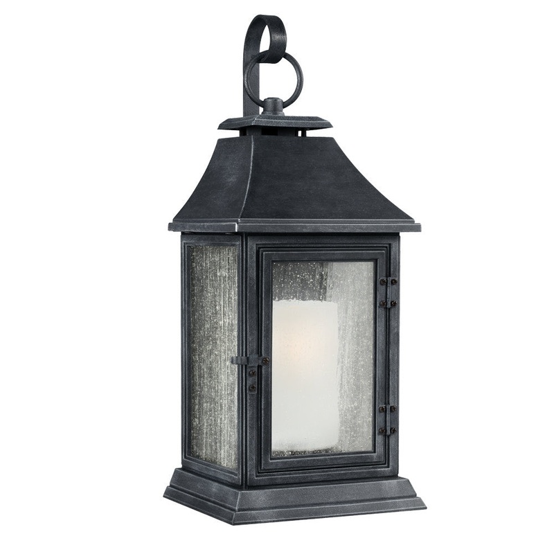 Visual Comfort Studio OL10603DWZ Shepherd One Light Lantern, Dark Weathered Zinc