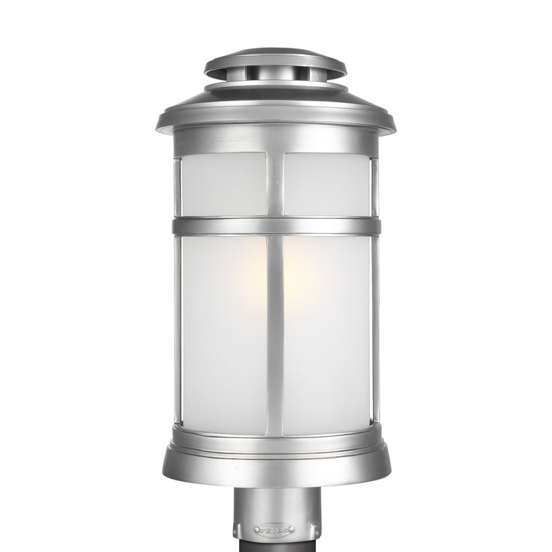 Visual Comfort Studio OL14307PBS Newport One Light Post Lantern, Painted Brushed Steel