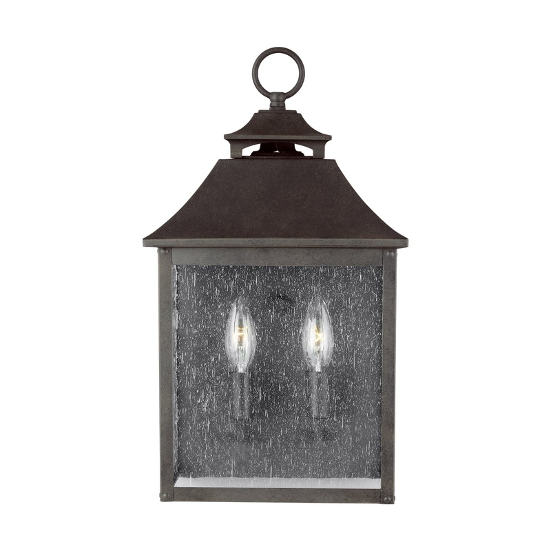 Visual Comfort Studio OL14400SBL Galena Two Light Pocket Wall Lantern, Sable