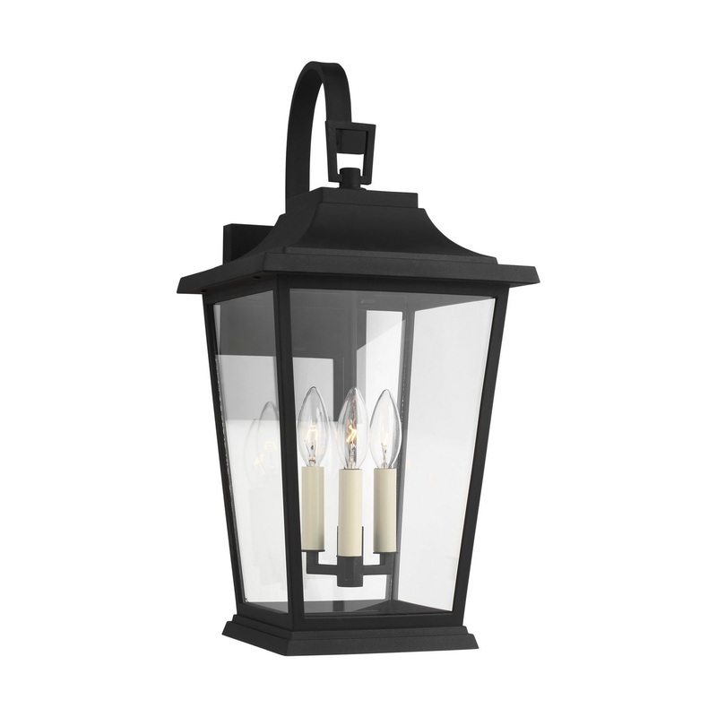 Visual Comfort Studio OL15402TXB Warren Three Light Lantern, Textured Black