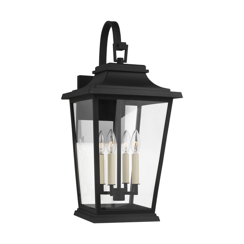 Visual Comfort Studio OL15403TXB Warren Four Light Lantern, Textured Black