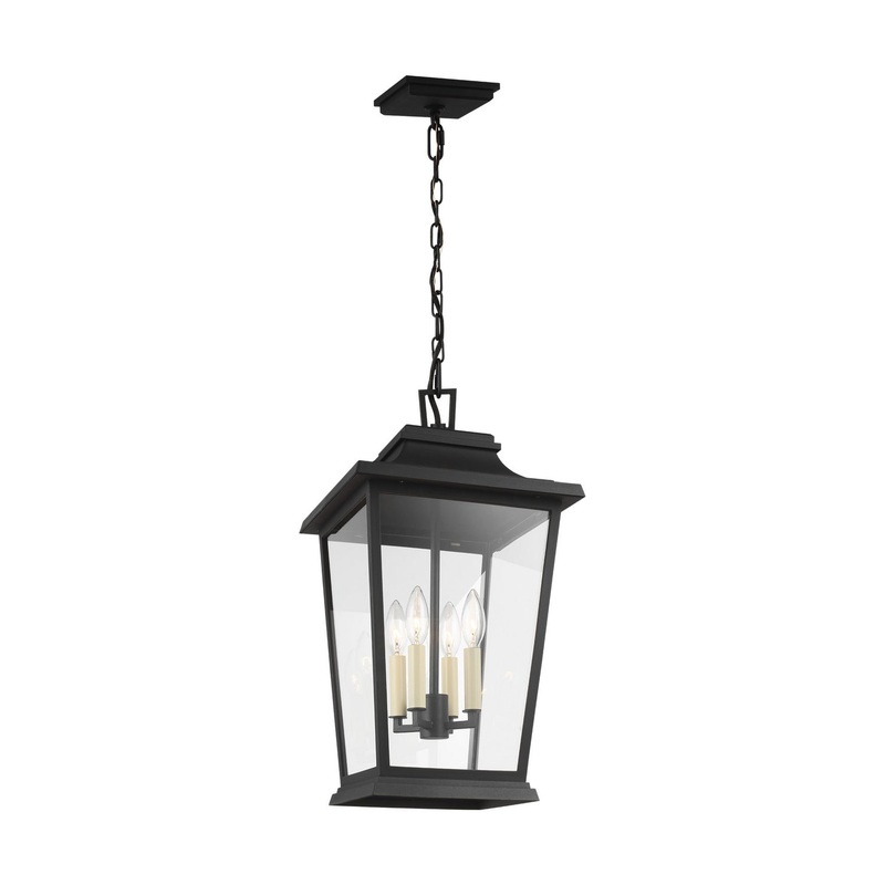Visual Comfort Studio OL15409TXB Warren Four Light Lantern, Textured Black