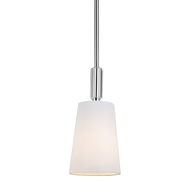 Visual Comfort Studio P1303PN Lismore One Light Pendant, Polished Nickel