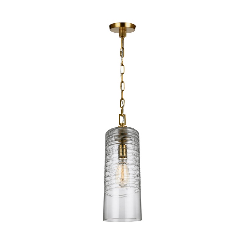 Visual Comfort Studio P1446BBS Elmore One Light Pendant, Burnished Brass (Discontinued)