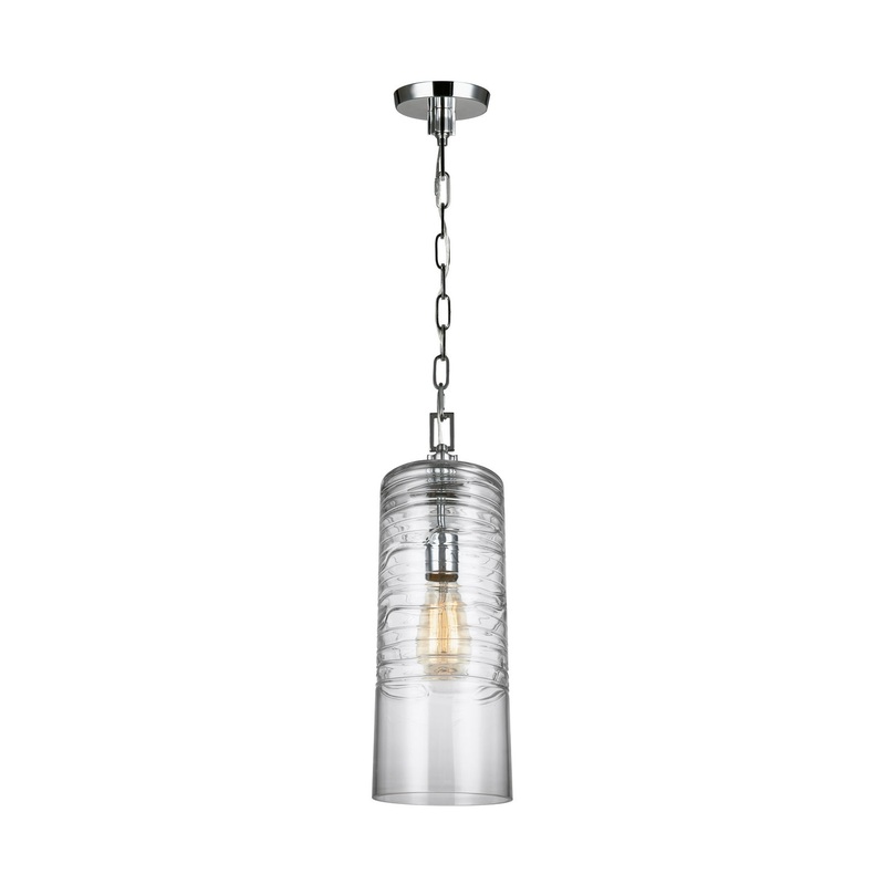 Visual Comfort Studio P1446CH Elmore One Light Pendant, Chrome (Discontinued)