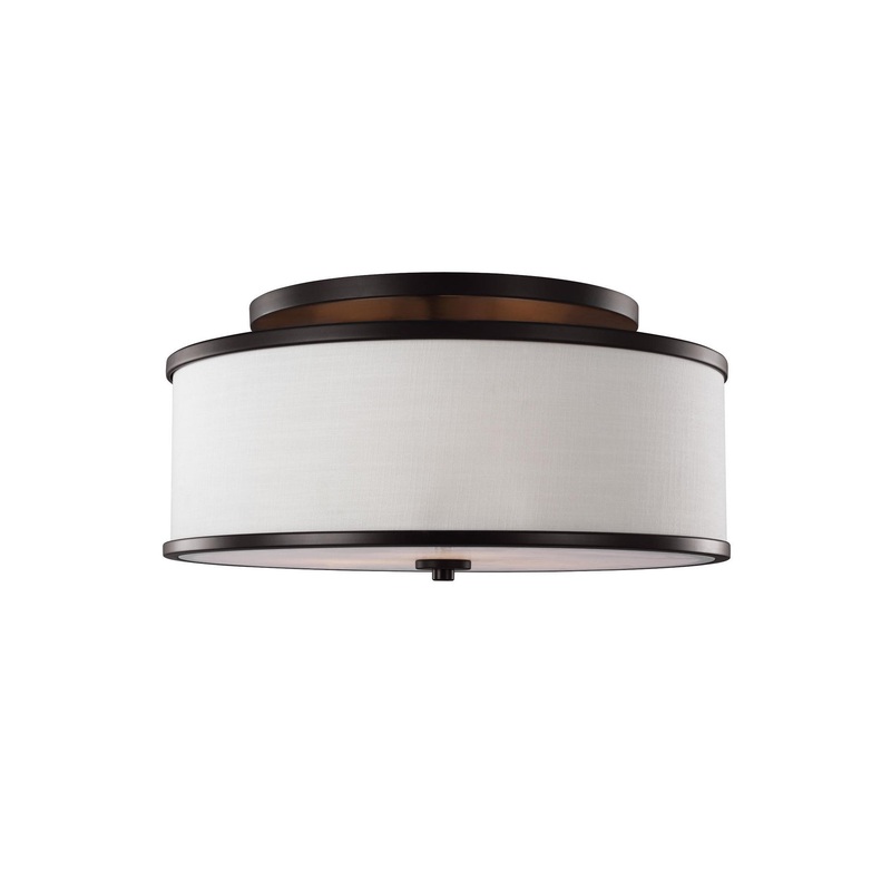 Visual Comfort Studio SF339ORB Lennon Three Light Semi-Flush Mount, Oil Rubbed Bronze