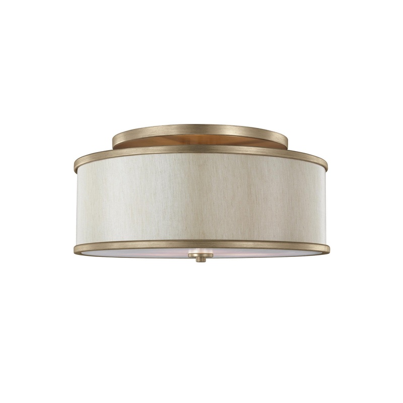 Visual Comfort Studio SF339SG Lennon Three Light Semi-Flush Mount, Sunset Gold