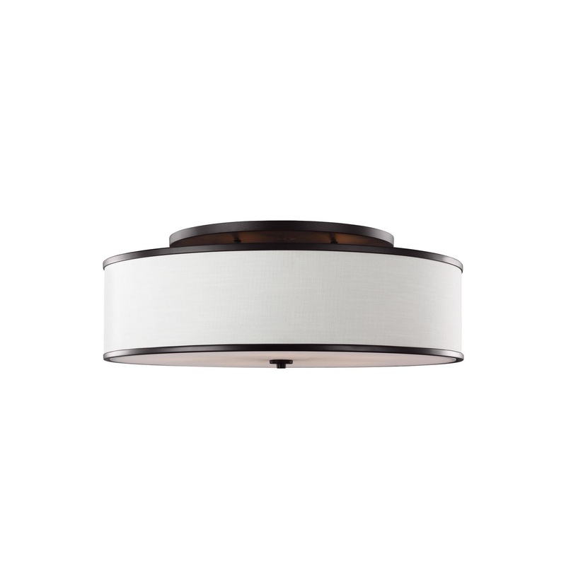 Visual Comfort Studio SF340ORB Lennon Five Light Semi-Flush Mount, Oil Rubbed Bronze