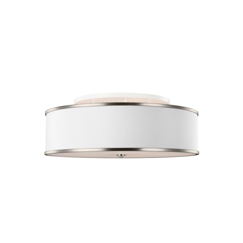 Visual Comfort Studio SF340SN Lennon Five Light Semi-Flush Mount, Satin Nickel