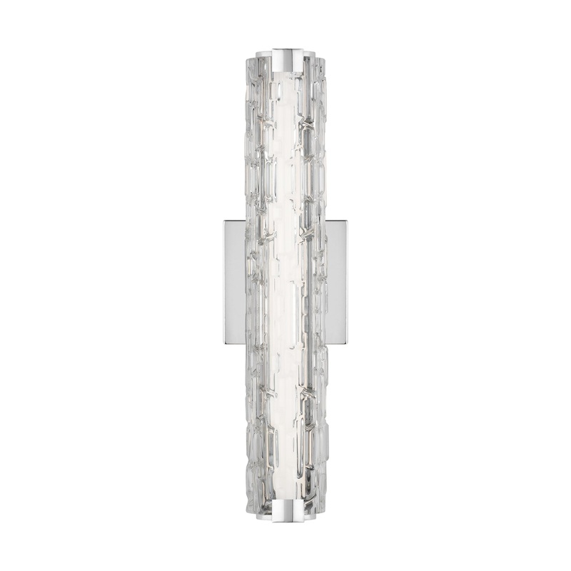 Visual Comfort Studio WB1876CH-L1 Cutler LED Wall Sconce, Chrome