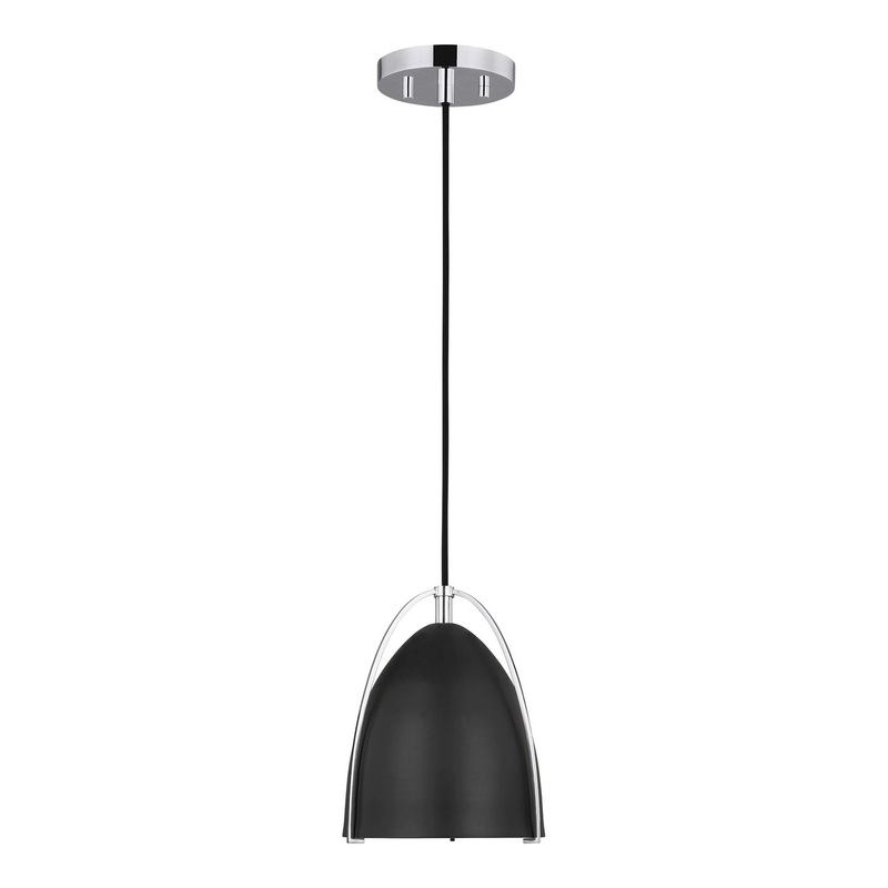 Visual Comfort Studio 6151701EN3-05 Norman One Light Mini-Pendant, Chrome