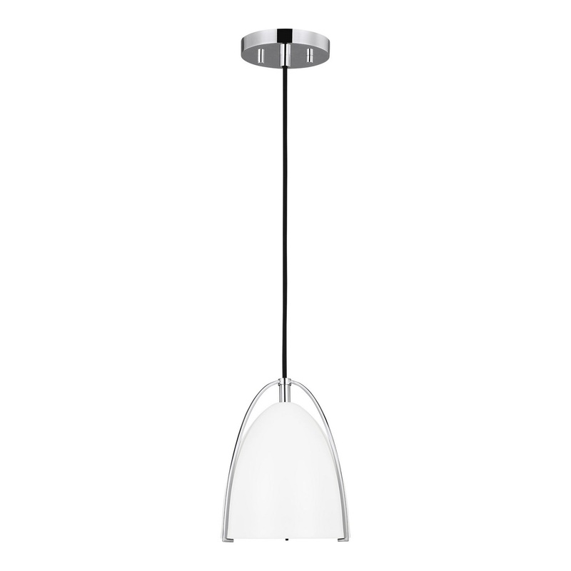 Visual Comfort Studio 6151801-05 Norman One Light Mini-Pendant, Chrome