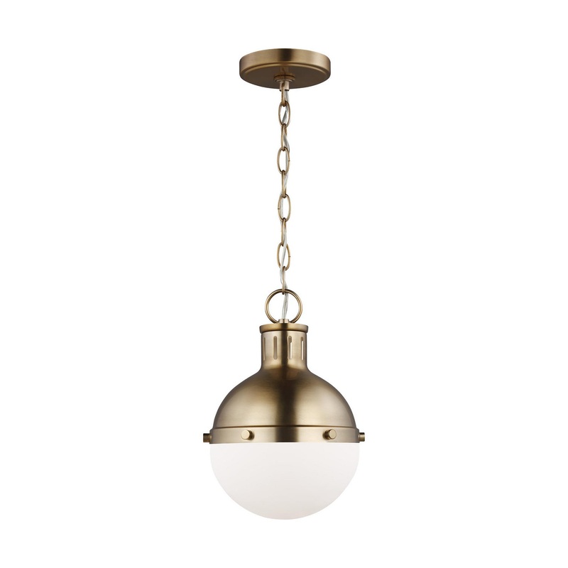 Visual Comfort Studio 6177101-848 Hanks One Light Mini Pendant, Satin Brass