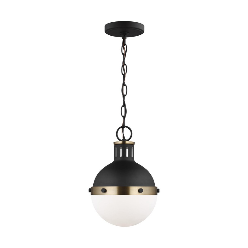 Visual Comfort Studio 6177101EN3-112 Hanks One Light Mini Pendant, Midnight Black