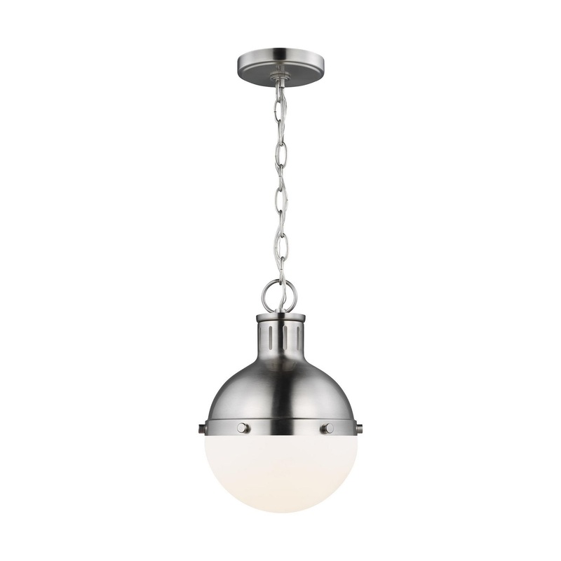 Visual Comfort Studio 6177101EN3-962 Hanks One Light Mini Pendant, Brushed Nickel