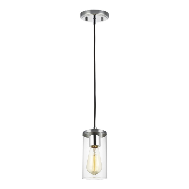 Visual Comfort Studio 6190301EN7-05 Zire One Light Mini-Pendant, Chrome