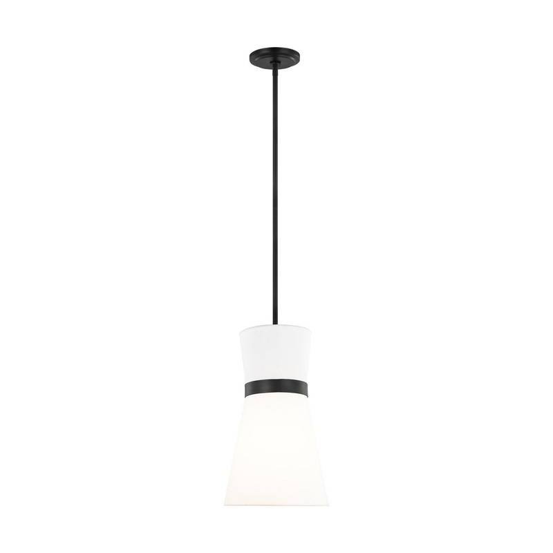 Visual Comfort Studio 6590501EN3-112 Clark One Light Pendant, Midnight Black