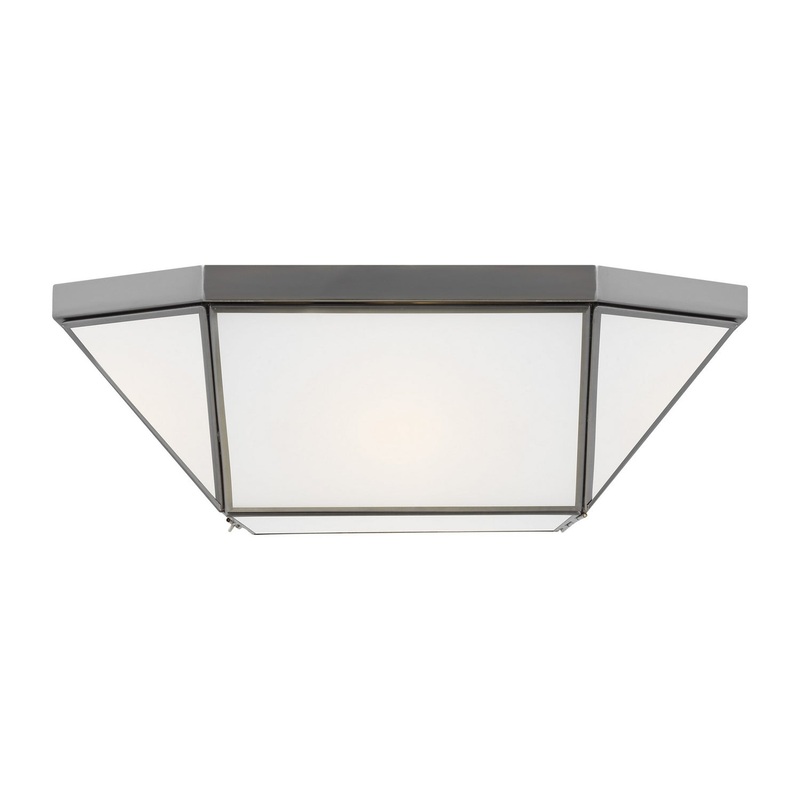 Visual Comfort Studio 7579452EN3-965 Morrison Two Light Flush Mount, Antique Brushed Nickel (Discontinued)