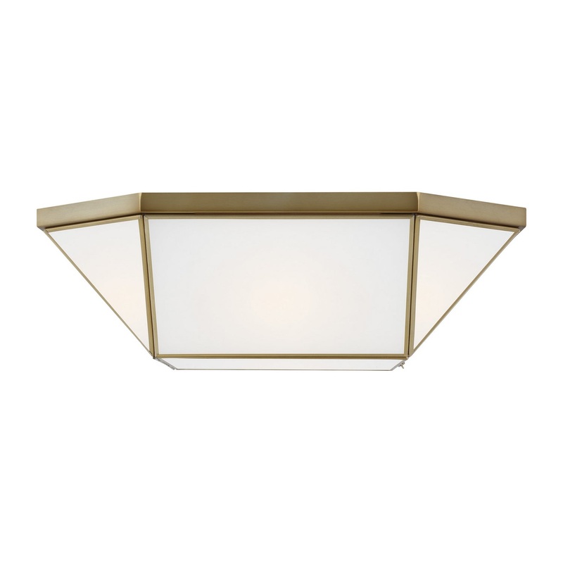 Visual Comfort Studio 7679454-848 Morrison Four Light Flush Mount, Satin Brass