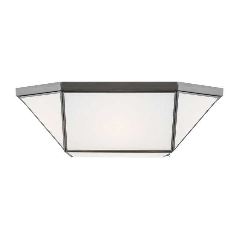 Visual Comfort Studio 7679454EN3-965 Morrison Four Light Flush Mount, Antique Brushed Nickel (Discontinued)