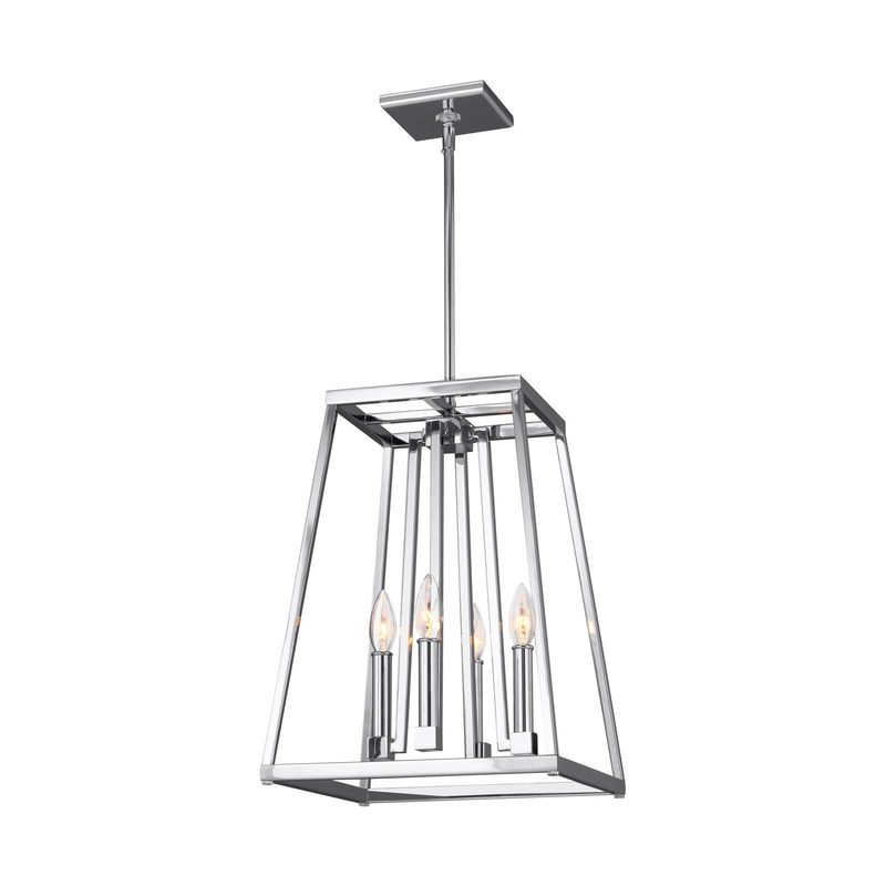 Visual Comfort Studio F3149/4CH Conant Four Light Lantern, Chrome (Discontinued)