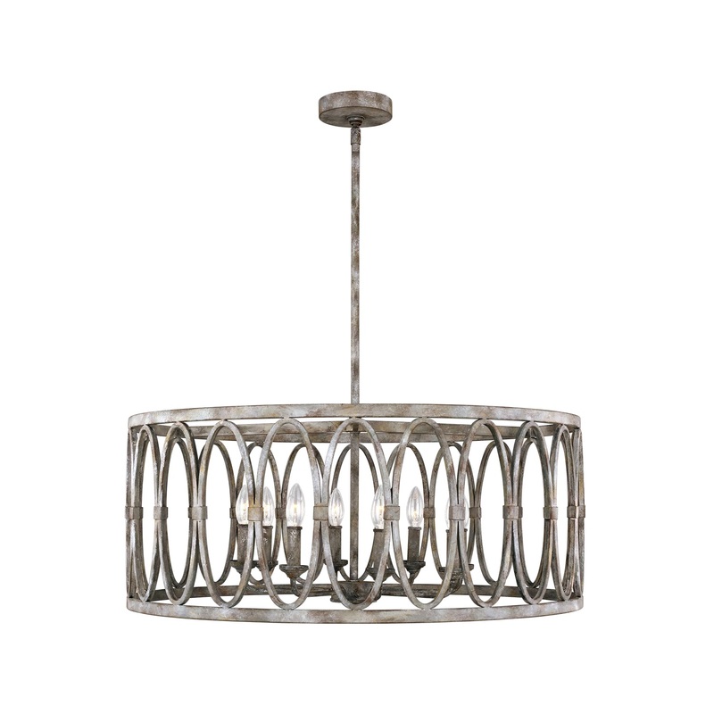 Visual Comfort Studio F3351/8DA Patrice Eight Light Handing Shade, Deep Abyss