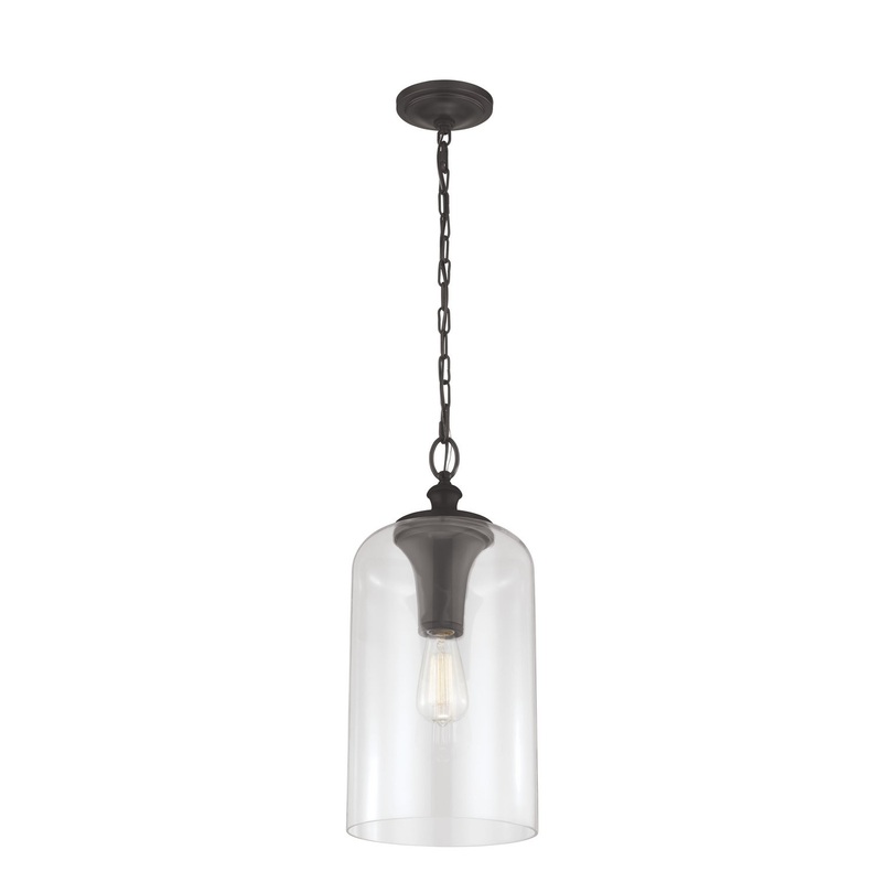 Visual Comfort Studio P1309ORB Hounslow One Light Pendant, Oil Rubbed Bronze (Discontinued)