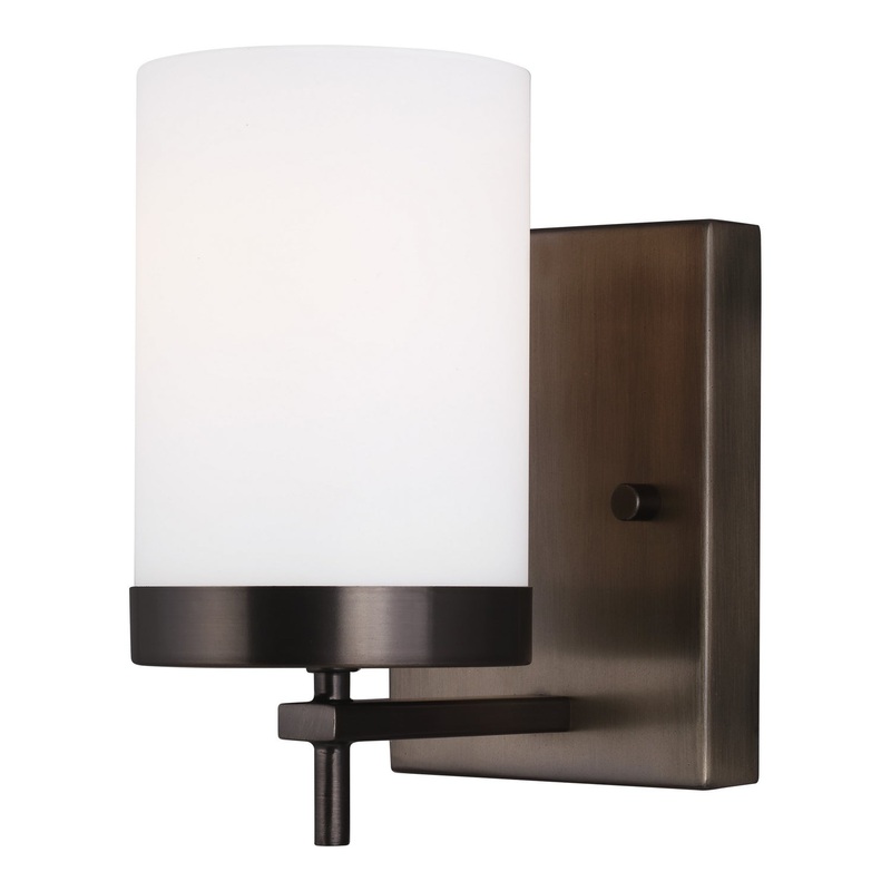 Visual Comfort Studio 4190301-778 Zire One Light Wall / Bath Sconce, Brushed Oil Rubbed Bronze