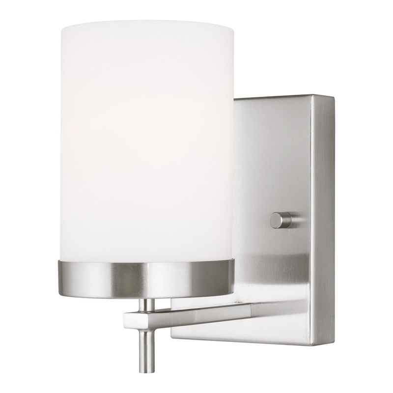 Visual Comfort Studio 4190301EN3-962 Zire One Light Wall / Bath Sconce, Brushed Nickel