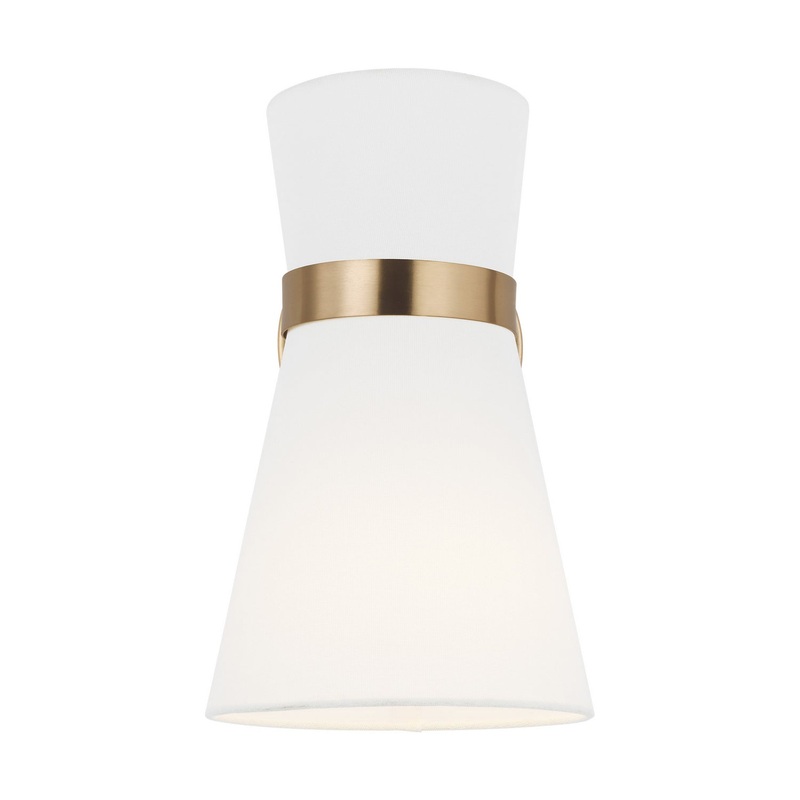 Visual Comfort Studio 4190501EN3-848 Clark One Light Wall / Bath Sconce, Satin Brass
