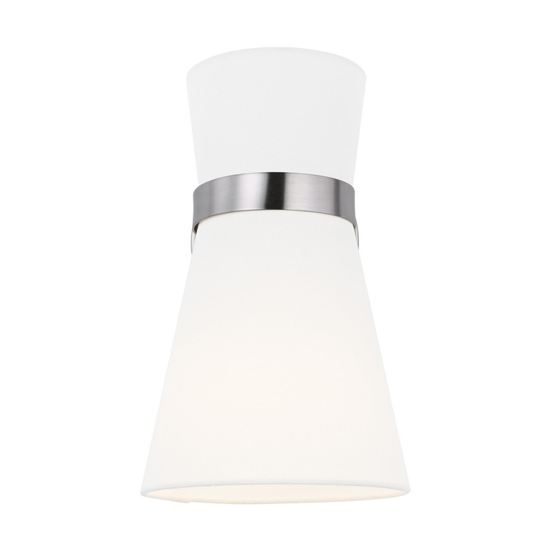 Visual Comfort Studio 4190501EN3-962 Clark One Light Wall / Bath Sconce, Brushed Nickel
