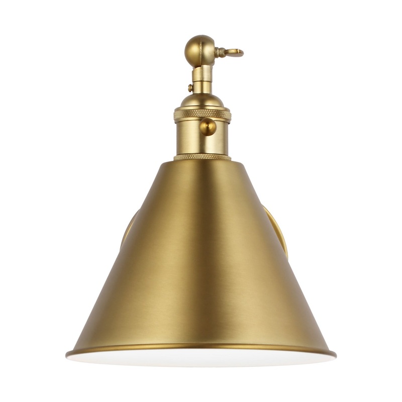 Visual Comfort Studio 4198101EN3-848 Salem One Light Wall Sconce, Satin Brass