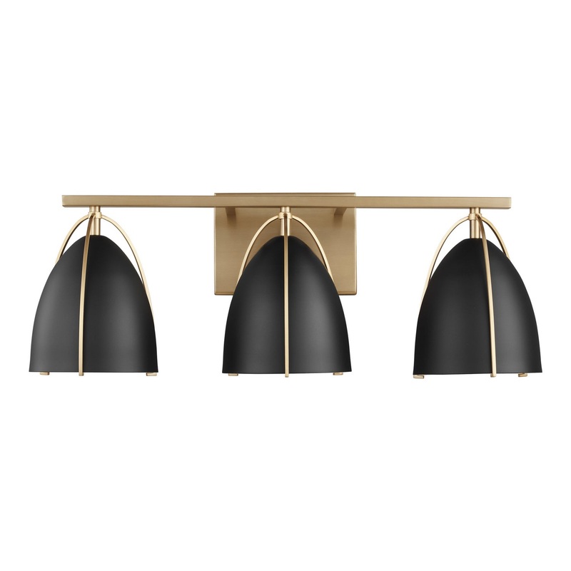 Visual Comfort Studio 4451703-848 Norman Three Light Wall / Bath, Satin Brass