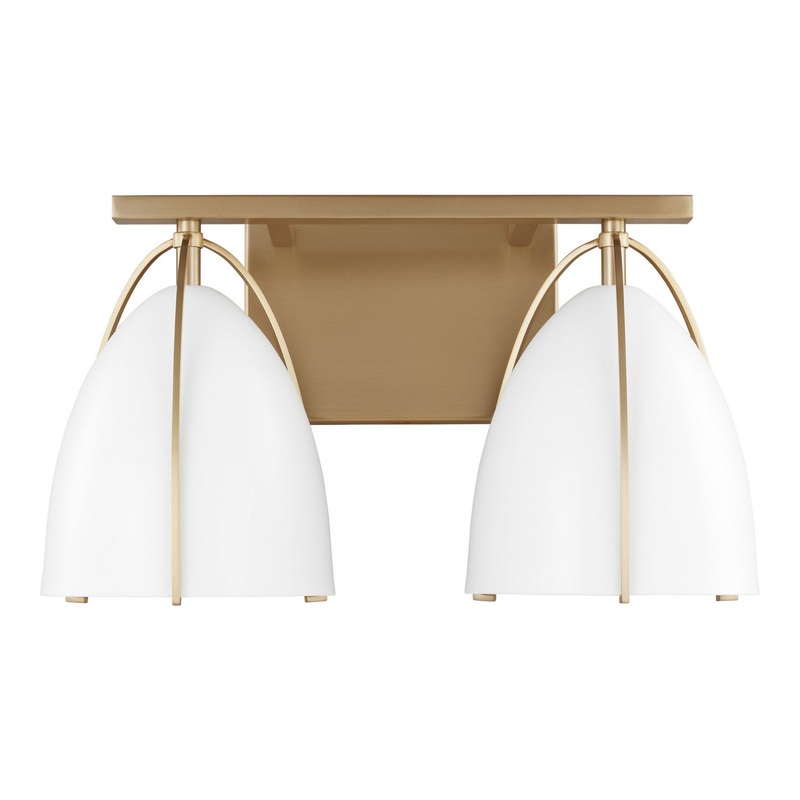 Visual Comfort Studio 4451802-848 Norman Two Light Wall / Bath, Satin Brass
