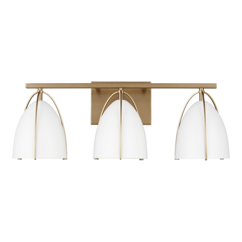 Visual Comfort Studio 4451803-848 Norman Three Light Wall / Bath, Satin Brass