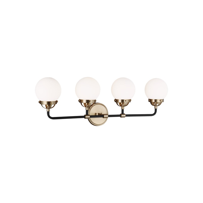 Visual Comfort Studio 4487904-848 Cafe Four Light Wall / Bath, Satin Brass