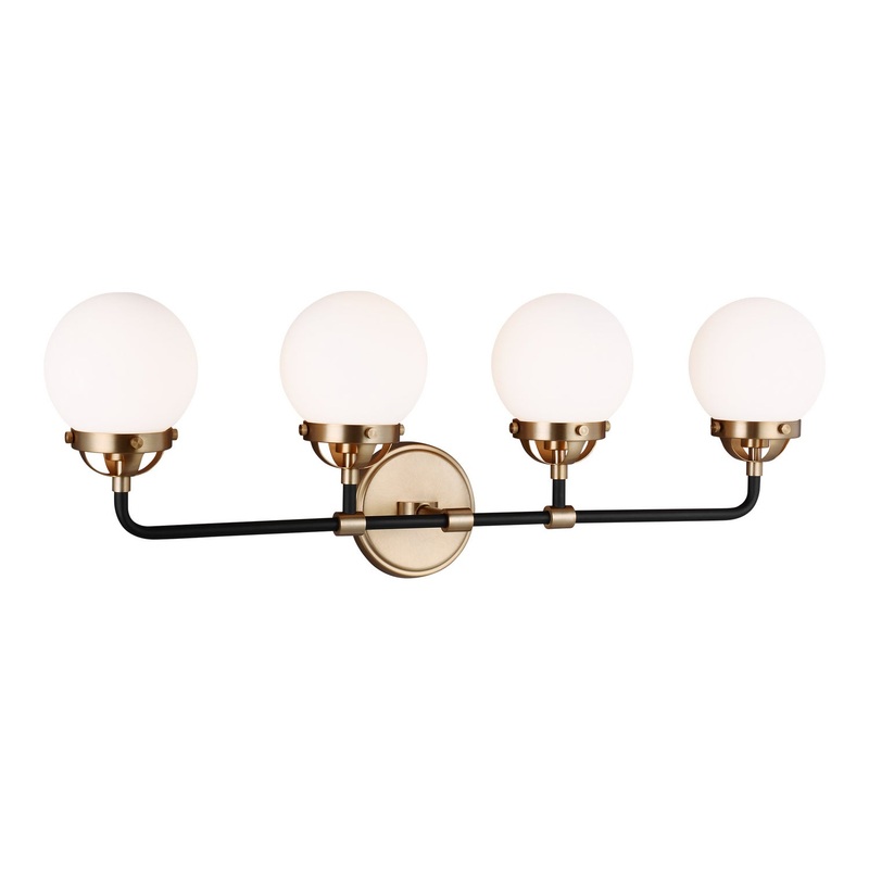 Visual Comfort Studio 4487904EN-848 Cafe Four Light Wall / Bath, Satin Brass