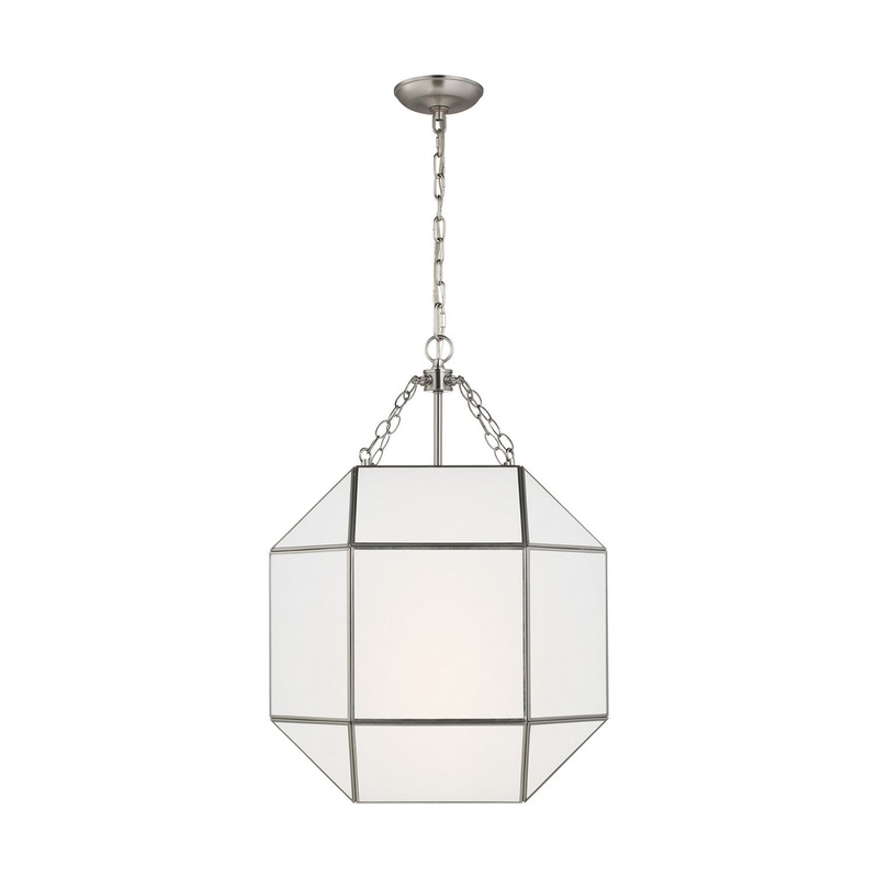 Visual Comfort Studio 5279453EN-962 Morrison Three Light Lantern, Brushed Nickel