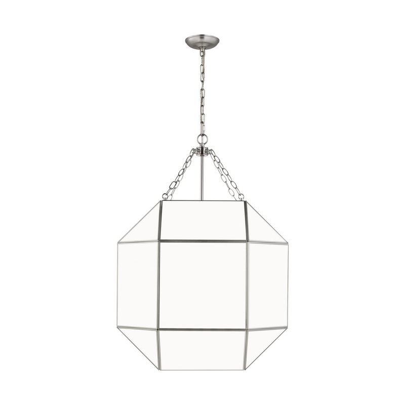 Visual Comfort Studio 5279454-962 Morrison Four Light Lantern, Brushed Nickel