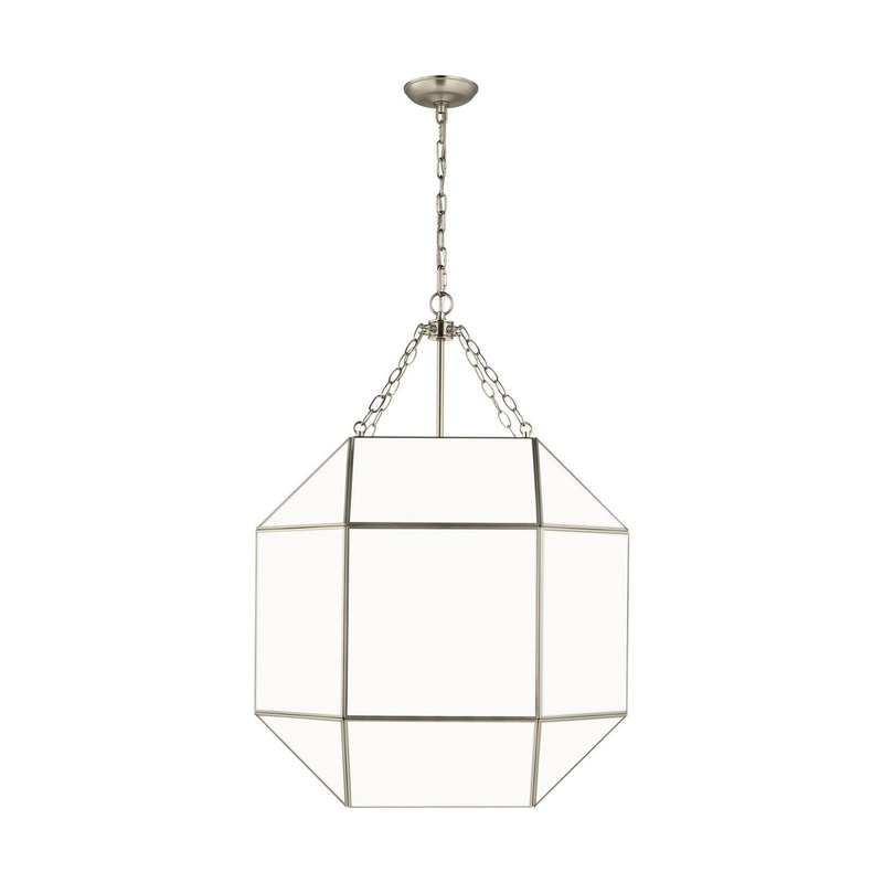Visual Comfort Studio 5279454EN-965 Morrison Four Light Lantern, Antique Brushed Nickel (Discontinued)