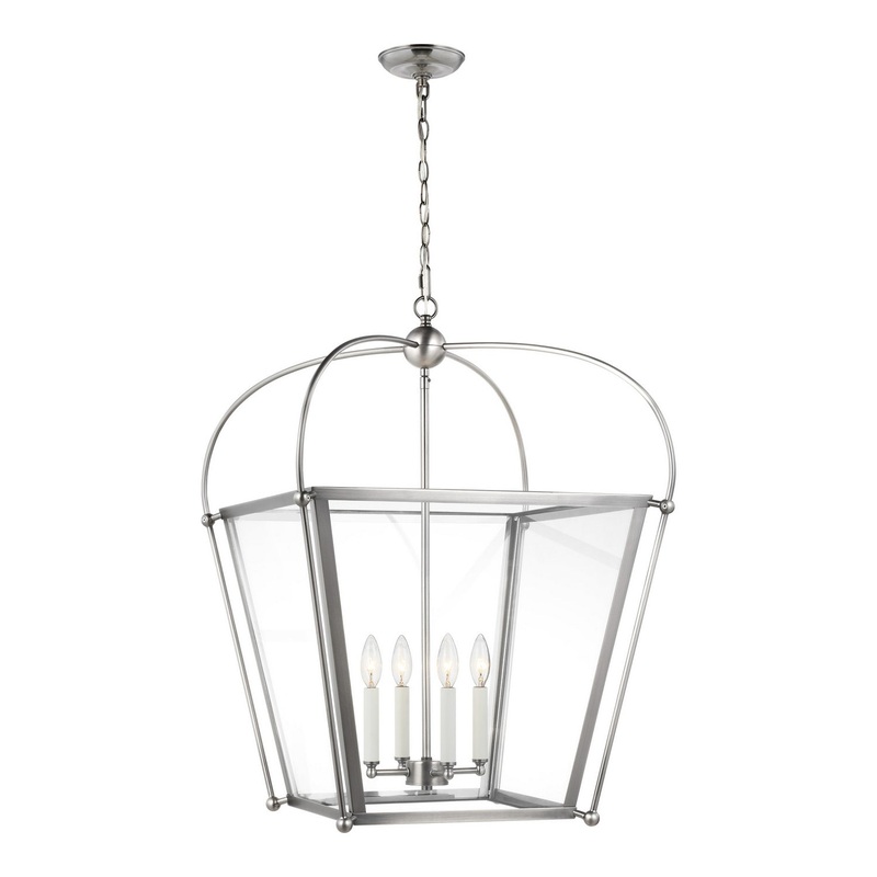Visual Comfort Studio 5291004EN-965 Charleston Four Light Foyer, Antique Brushed Nickel (Discontinued)