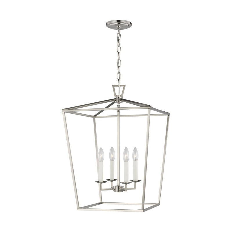 Visual Comfort Studio 5392604-962 Dianna Four Light Lantern, Brushed Nickel