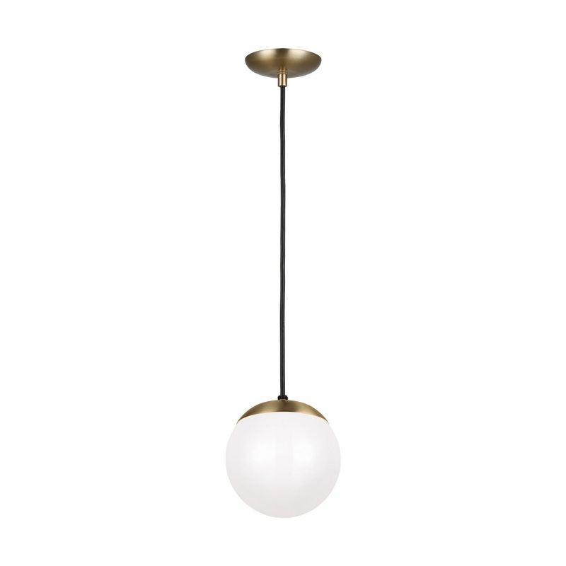Visual Comfort Studio 6018-848 Leo - Hanging Globe One Light Pendant, Satin Brass