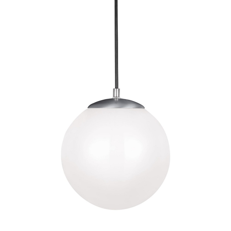 Visual Comfort Studio 602093S-04 Leo - Hanging Globe LED Pendant, Satin Aluminum