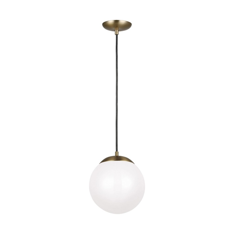 Visual Comfort Studio 602093S-848 Leo - Hanging Globe LED Pendant, Satin Brass