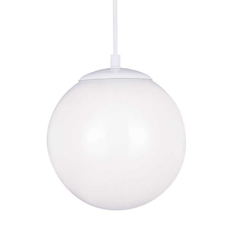 Visual Comfort Studio 6020EN3-15 Leo - Hanging Globe One Light Pendant, White