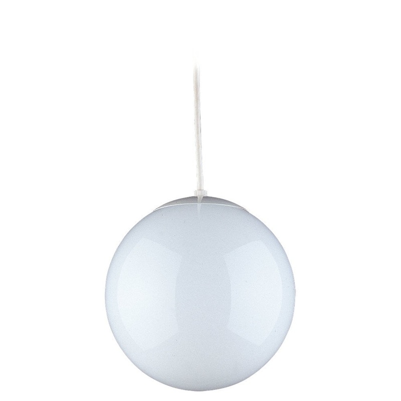 Visual Comfort Studio 6022-15 Leo - Hanging Globe One Light Pendant, White