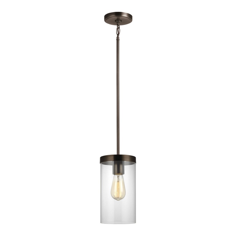 Visual Comfort Studio 6590301-778 Zire One Light Pendant, Brushed Oil Rubbed Bronze